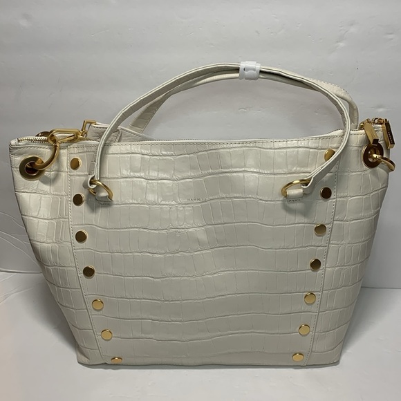 Hammitt Daniel Bag Large White Leather Crocco NWT - Picture 3 of 16